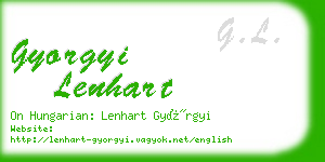 gyorgyi lenhart business card